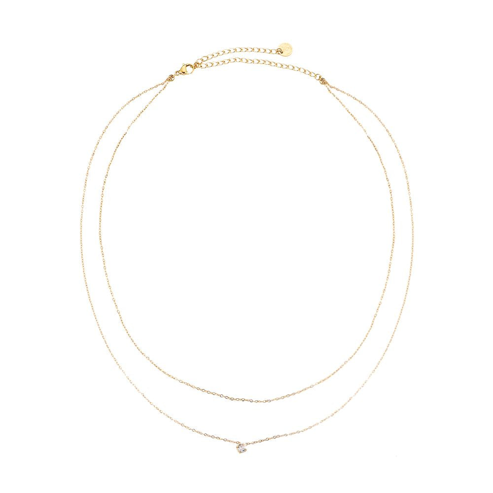 Aegle 2 Layer Kette 14K vergoldet