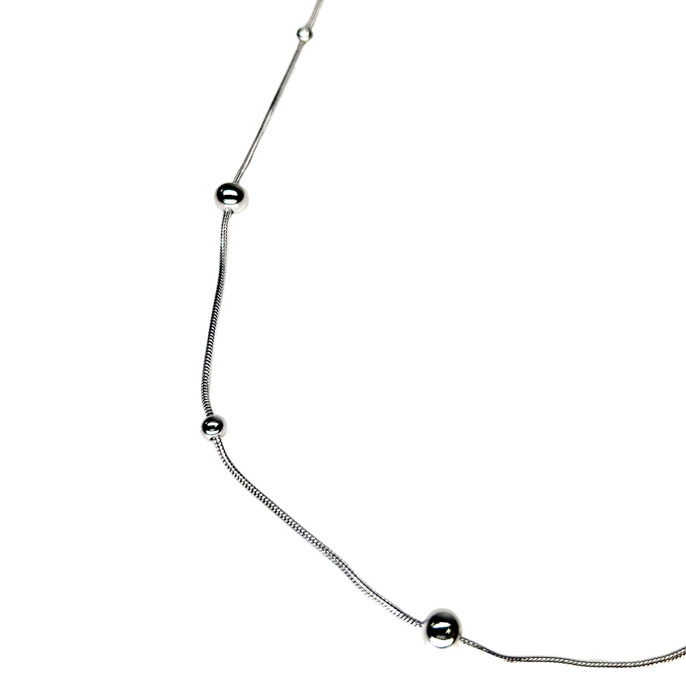 90cm Big And Small Ball Simple Halskette 14K vergoldet