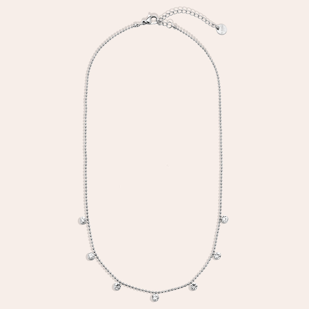 40cm Nice Diamond Dots Halskette 14K vergoldet