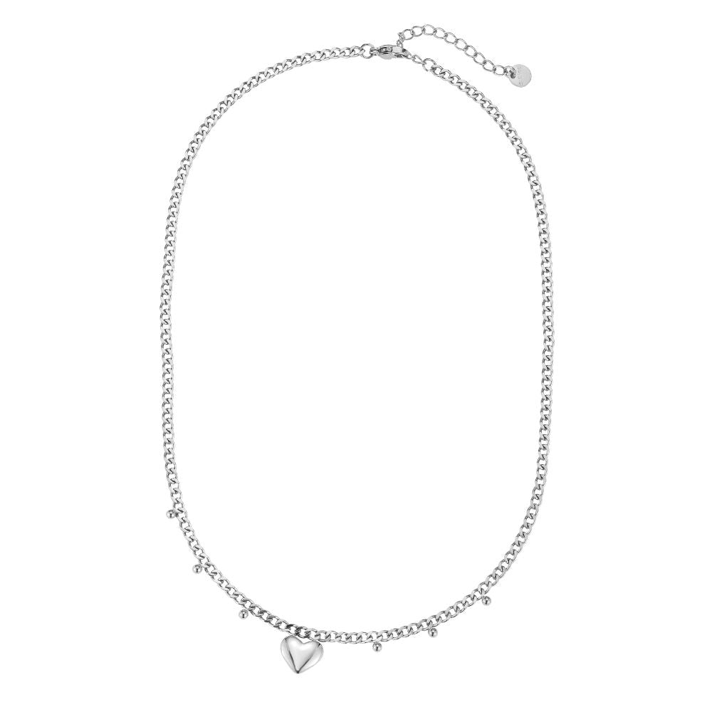 39cm Heart and Ball Halskette 14K vergoldet