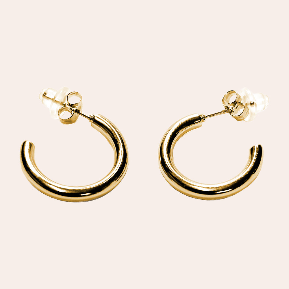 20mm Simple Hoop Ohrringe 14K vergoldet