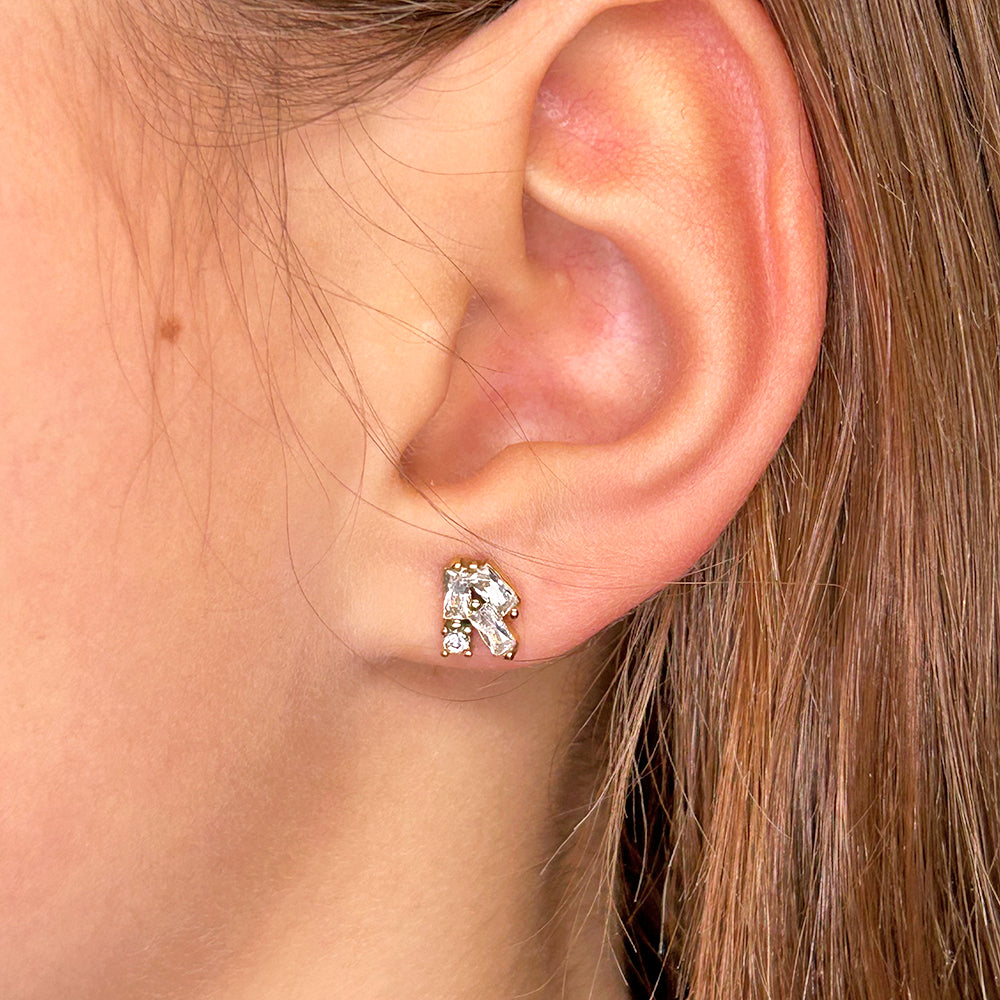 Cristal Diamond Ohrringe 14K vergoldet