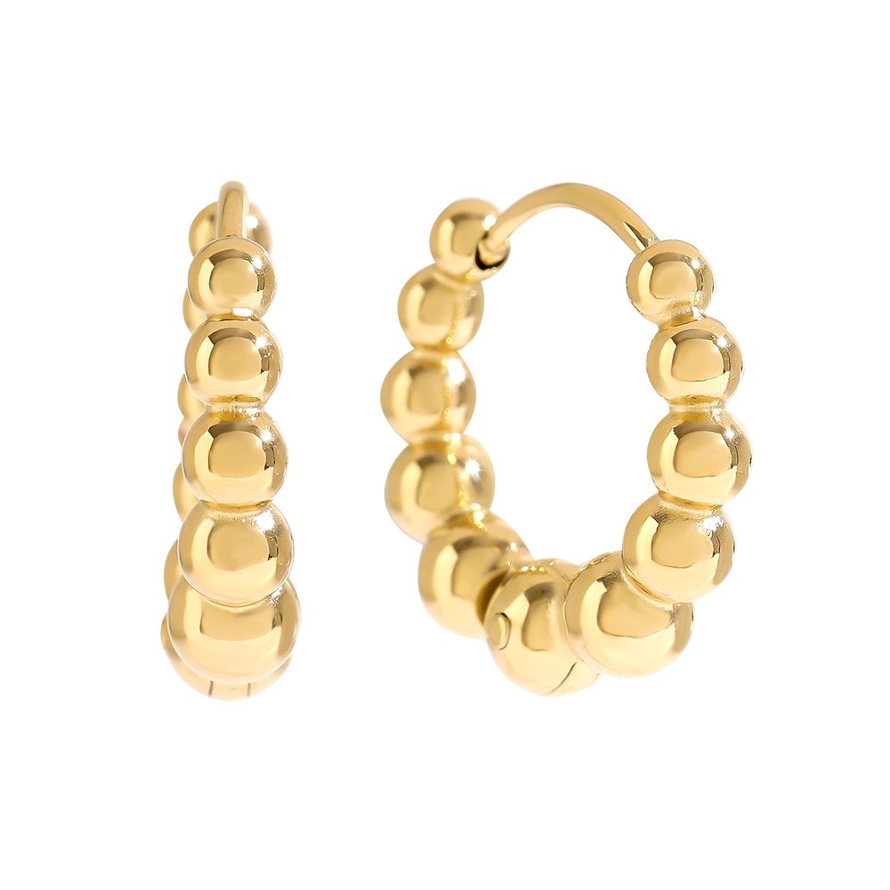12mm Dots Cycle Ohrringe 14K vergoldet