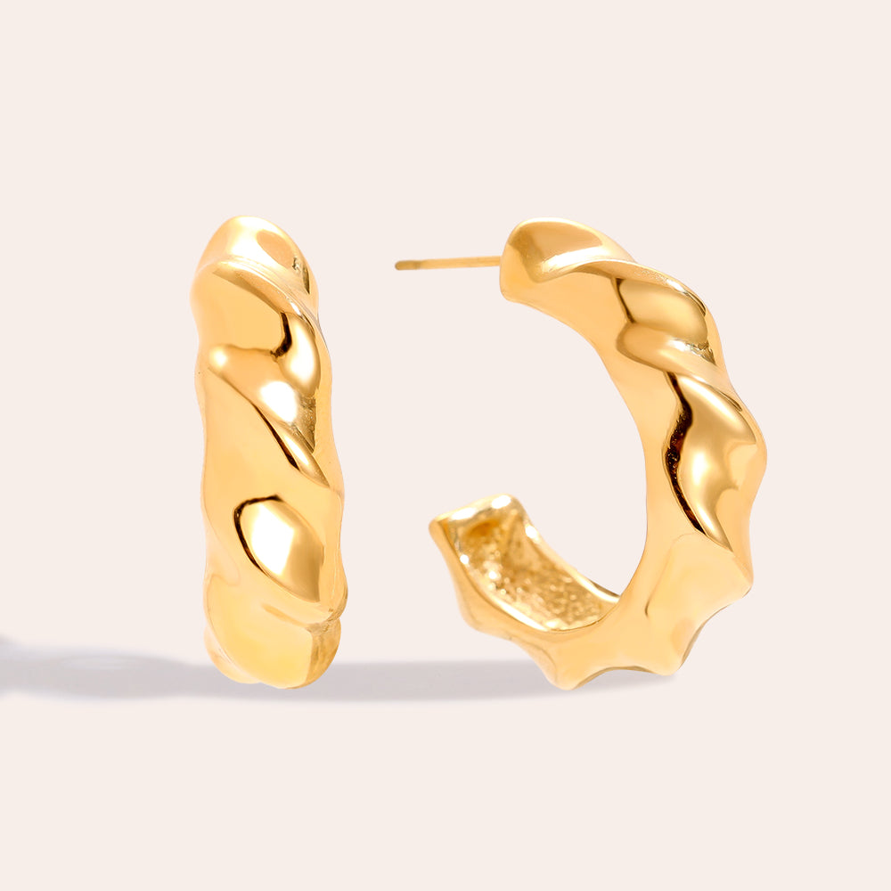 27mm Twist Jack Ohrringe 14K vergoldet