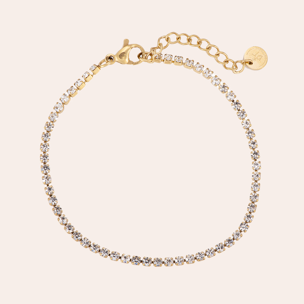 Fine Tennis Armband 14K vergoldet