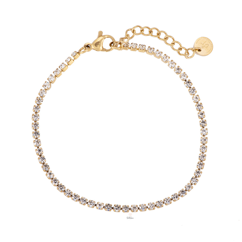 Fine Tennis Armband 14K vergoldet