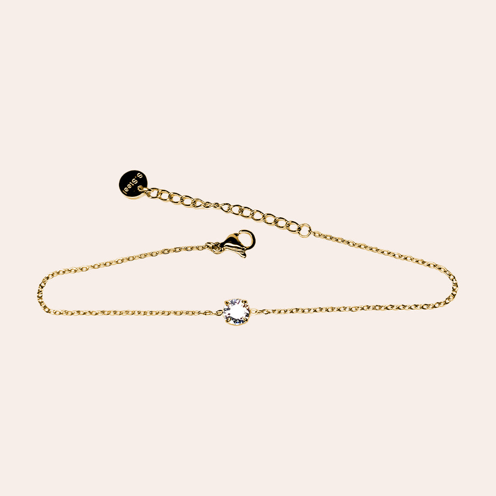 Fine Dot Diamond Armband 14K vergoldet