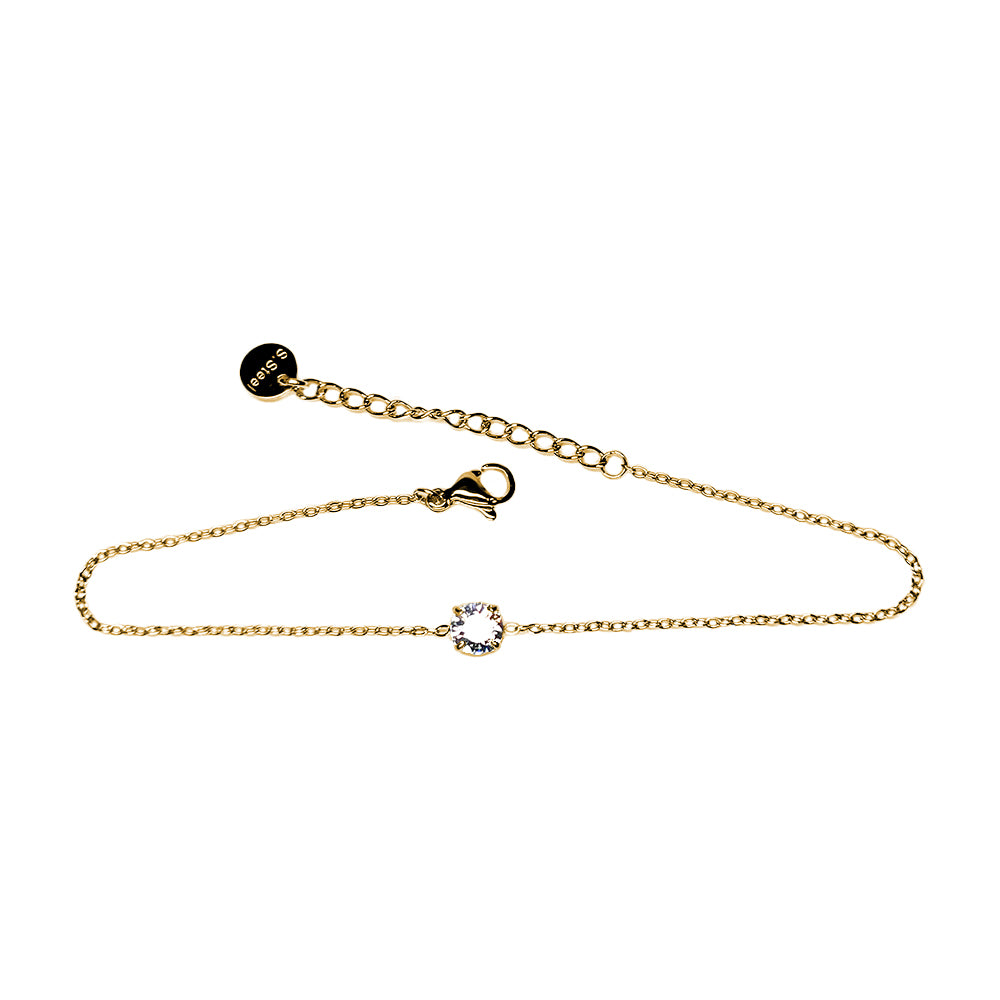 Fine Dot Diamond Armband 14K vergoldet