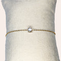 Feines Stein Diamant Armband 14K vergoldet