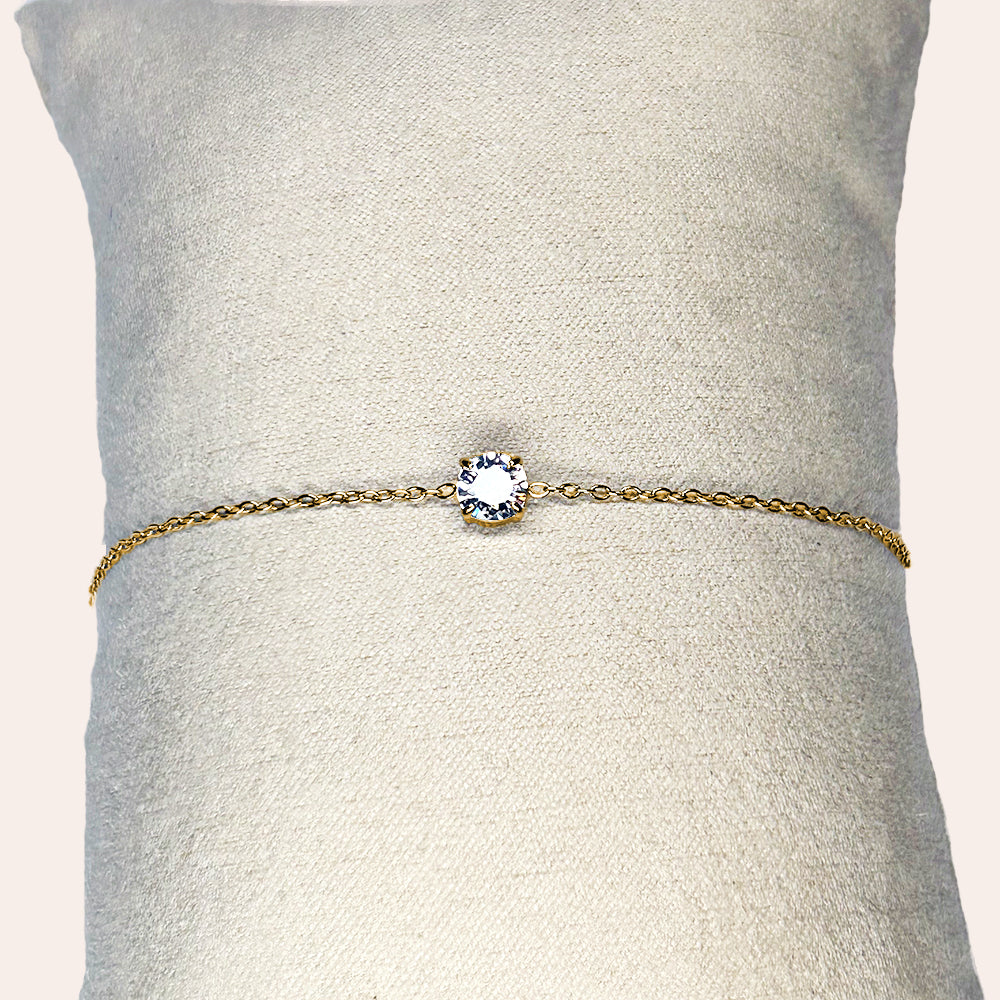 Fine Dot Diamond Armband 14K vergoldet