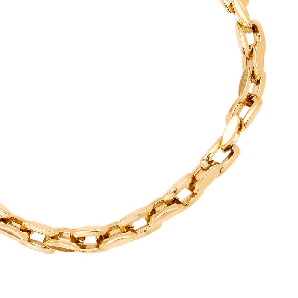 16cm Linked Chain Armkette 14K vergoldet