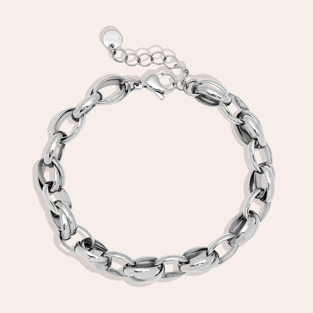 18cm Oval Chain Armkette 14K vergoldet