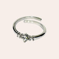 Drei Diamanten Ring 14K vergoldet