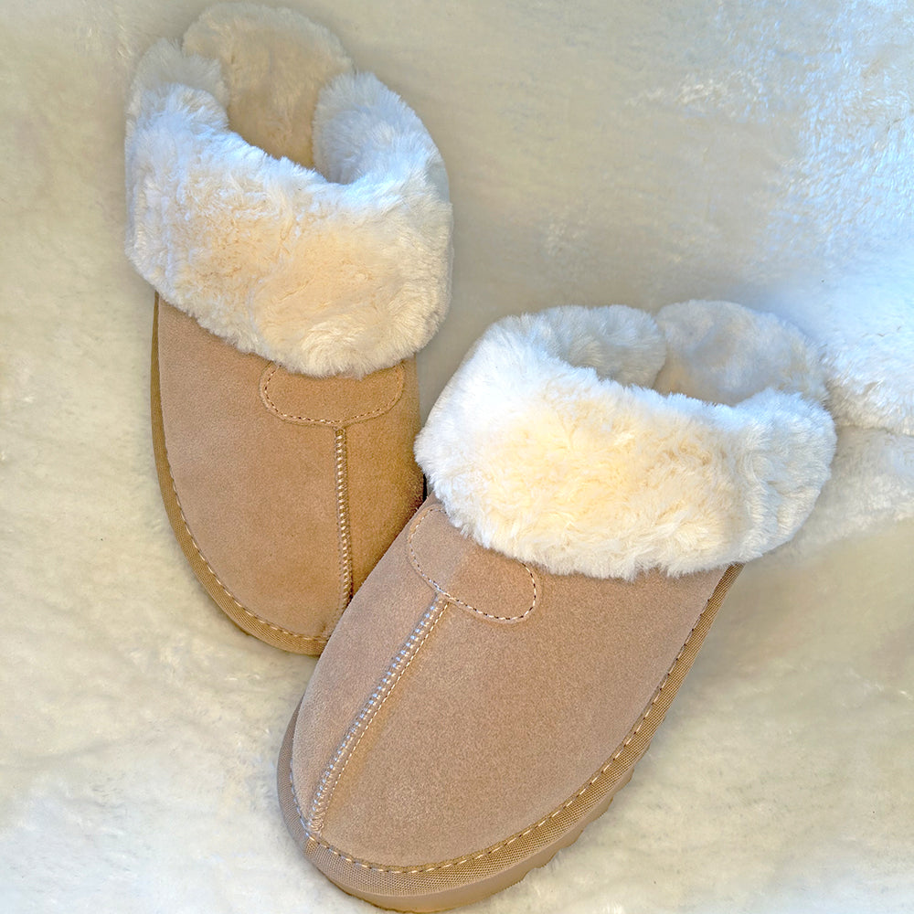 Echtleder Slipper gefüttert